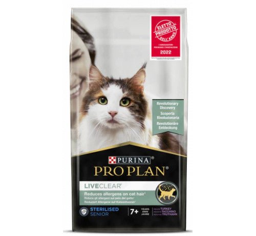 Purina Pro Plan - Purina Pro Plan Liveclear Per Gatti Senior 7+ Sterilizzati Con Tacchino 1.4Kg - Animalmania Store