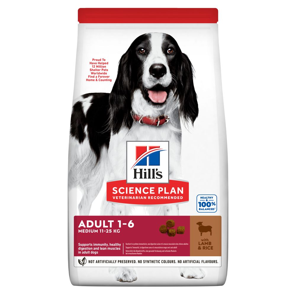 Hill's Science Plan - Hill'S Science Plan Adult 1-6 Medium Con Agnello Per Cani - Animalmania Store