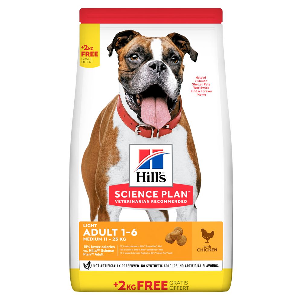 Hill's Science Plan - Hill'S Science Plan Adult Light Medium Pollo Crocchette Per Cani - Animalmania Store