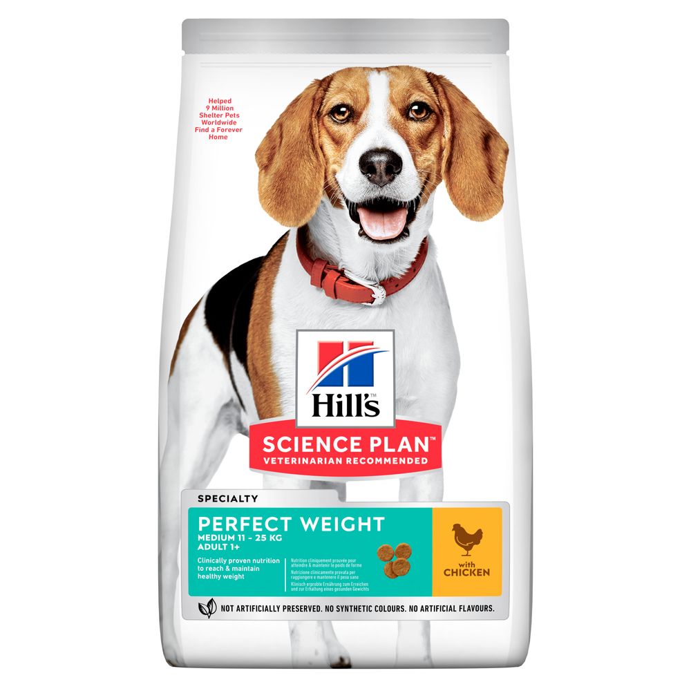 Hill's Science Plan - Hill's Science Plan Perfect Weight Medium Alimento per Cani con Pollo - Animalmania Store
