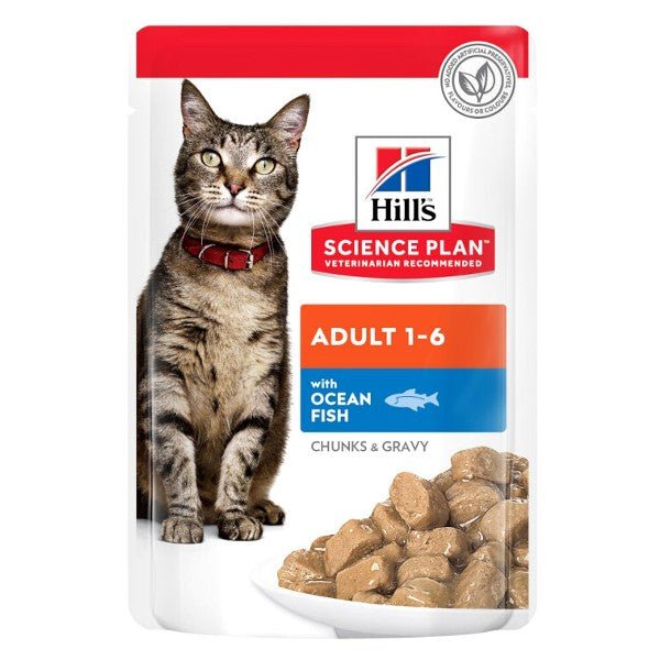 Hill's Science Plan - Hill'S Science Plan Feline Adult Pesce Oceanico Bustine 85G Per Gatti Multipack 12 pezzi - Animalmania Store