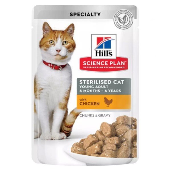 Hill's Science Plan - Hill'S Science Plan Young Adult Sterilised Pollo Bustine 85G Per Gatti Multipack 12 pezzi - Animalmania Store