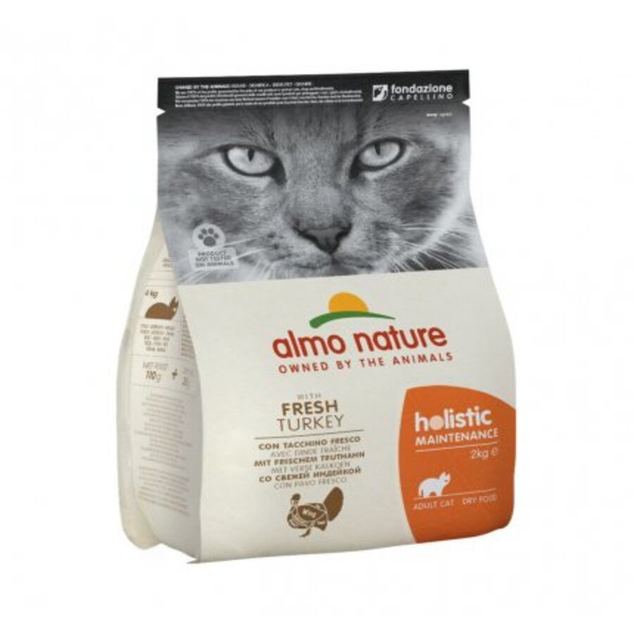 Almo Nature - Almo Gatto Holistic Crocchette Gusto Tacchino 2Kg - Animalmania Store