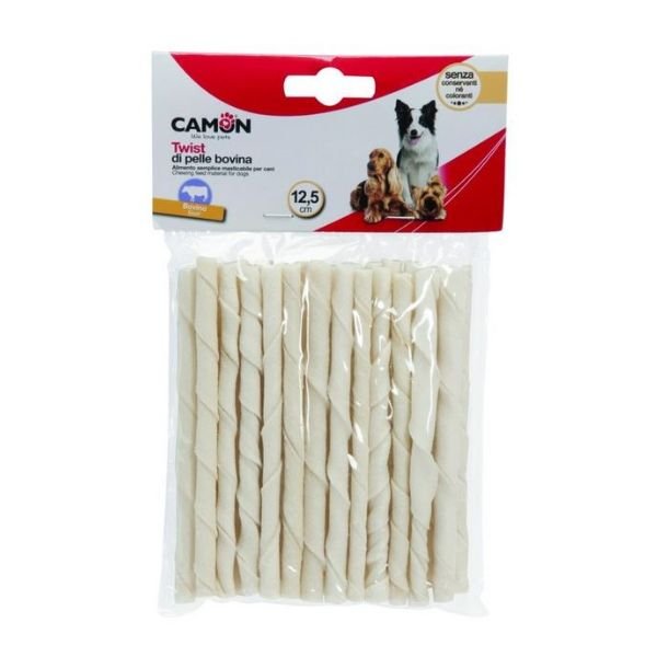 Camon - Snack Twist Di Pelle Bovina Per Cani - Animalmania Store