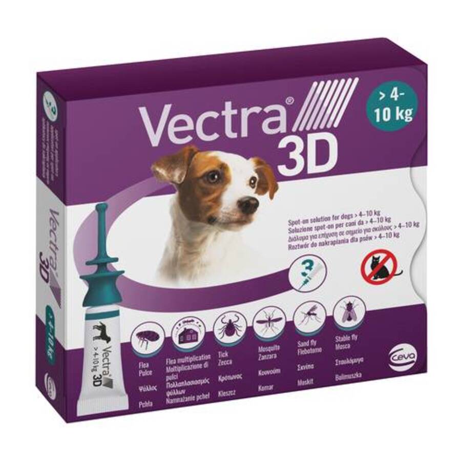 Ceva - Vectra Antiparassitario Cane 4-10Kg 3 Pipette - Animalmania Store