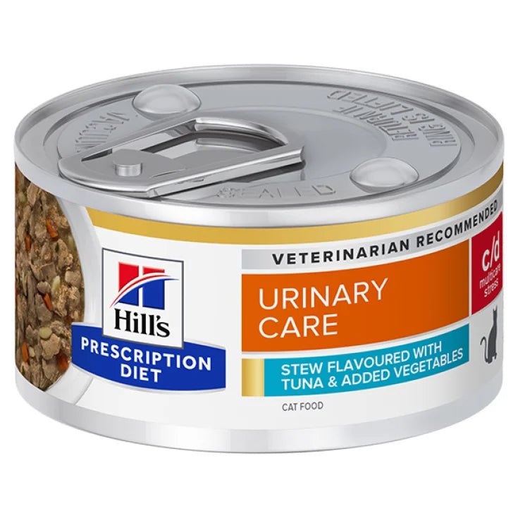 Hill's Science Plan - Prescription Diet Cat C/D Multicare Stress Urinary Care Spezzatino Con Tonno E Verdure Multipack 24X82Gr - Animalmania Store