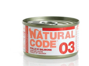 Natural Code Cibo Umido per Gatti Lattina 85gr