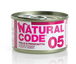 Natural Code Cibo Umido per Gatti Lattina 85gr