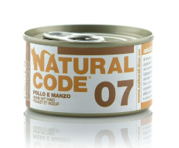 Natural Code Cibo Umido per Gatti Lattina 85gr