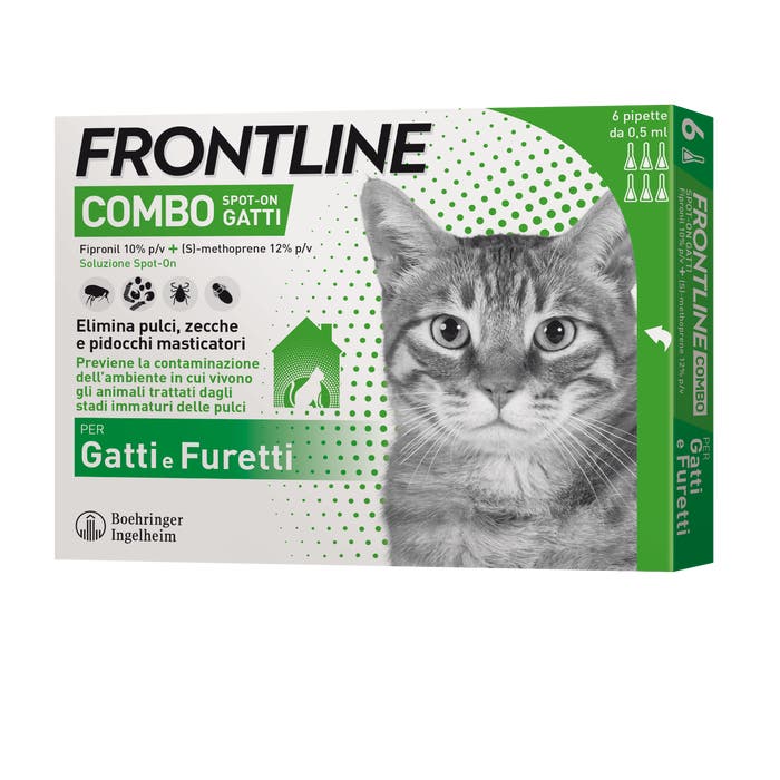 Frontline - Frontline Combo Soluzione Spot On Gatti E Furetti 6X0,5Ml - Animalmania Store