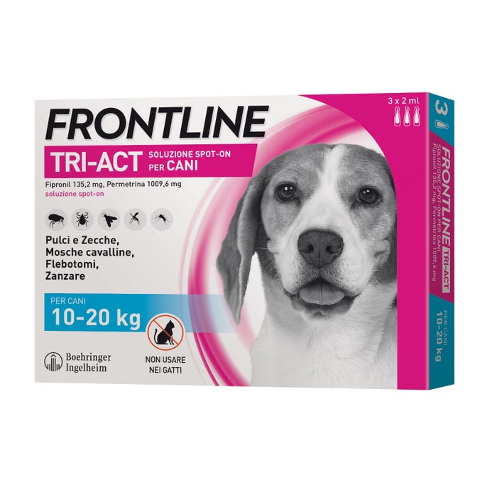 Frontline - Frontline Tri-Act Soluzione Spot On Cani 10-20Kg 3X2Ml - Animalmania Store