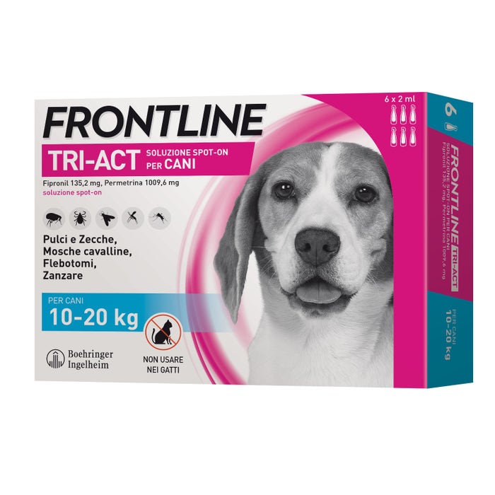 Frontline - Frontline Tri-Act Soluzione Spot-On Cani 10-20Kg 6X2Ml - Animalmania Store