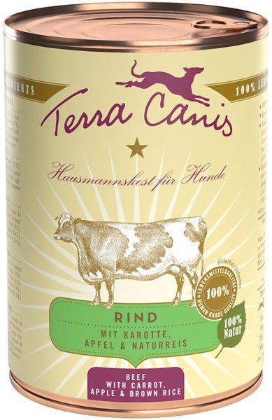 Terra Canis - Terra Canis - Classic Al Manzo Con Carote, Mela, Riso Naturale 400gr - Animalmania Store