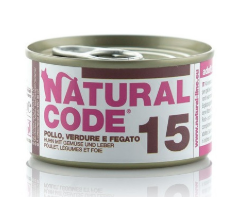 Natural Code Cibo Umido per Gatti Lattina 85gr