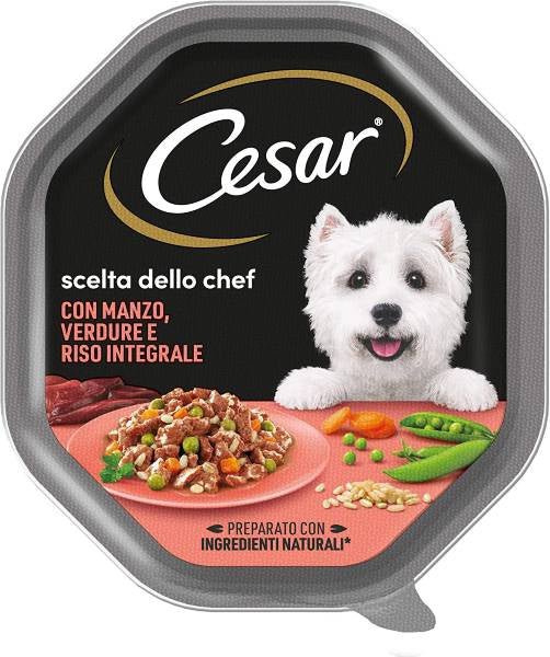 Cesar - Cesar Scelta Dello Chef - Manzo Con Verdure E Riso Integrale 150gr - Animalmania Store