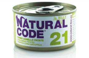 Natural Code Cibo Umido per Gatti Lattina 85gr