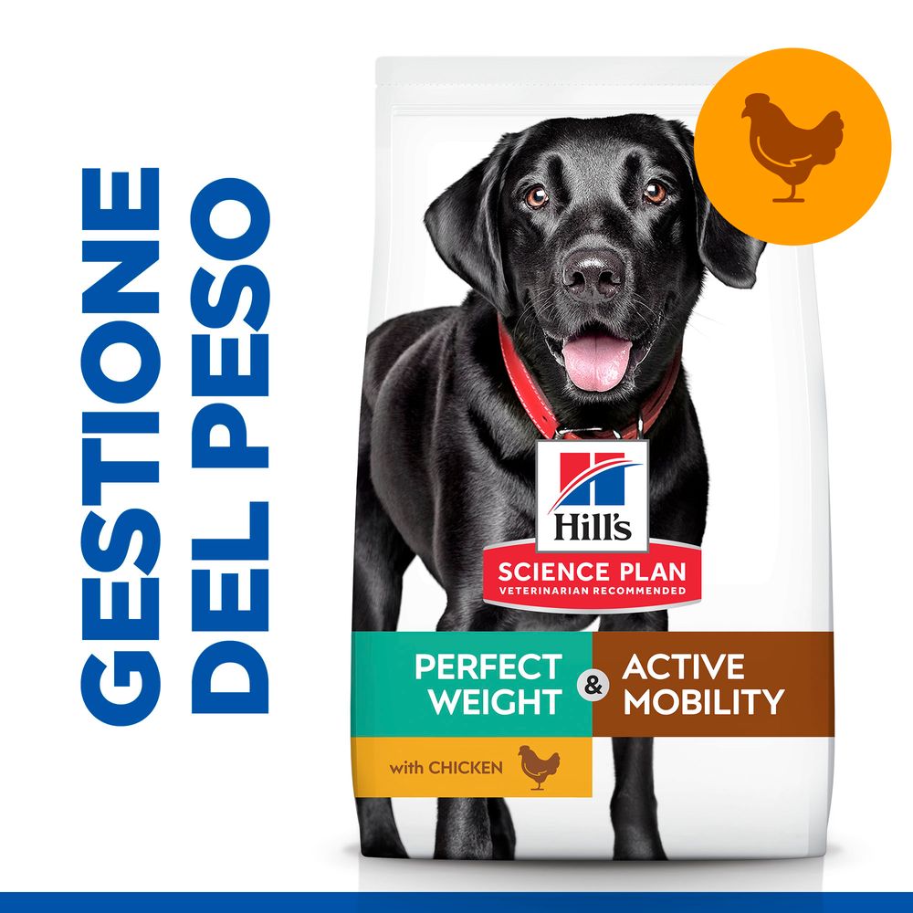 Hill's Science Plan PERFECT WEIGHT & ACTIVE MOBILITY LARGE BREED ADULT ALIMENTO PER CANI con POLLO