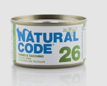 Natural Code Cibo Umido per Gatti Lattina 85gr