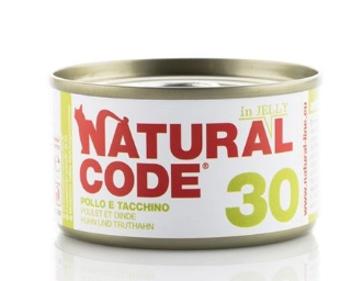 Natural Code Cibo Umido per Gatti Lattina 85gr