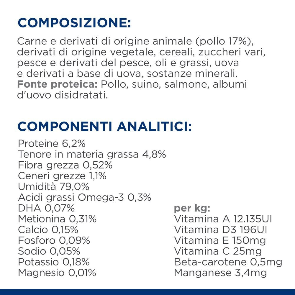 Hill's Science Plan - Hill's Prescription Diet k/d + Mobility alimento per gatti con pollo Multipack 85g x12 - Animalmania Store