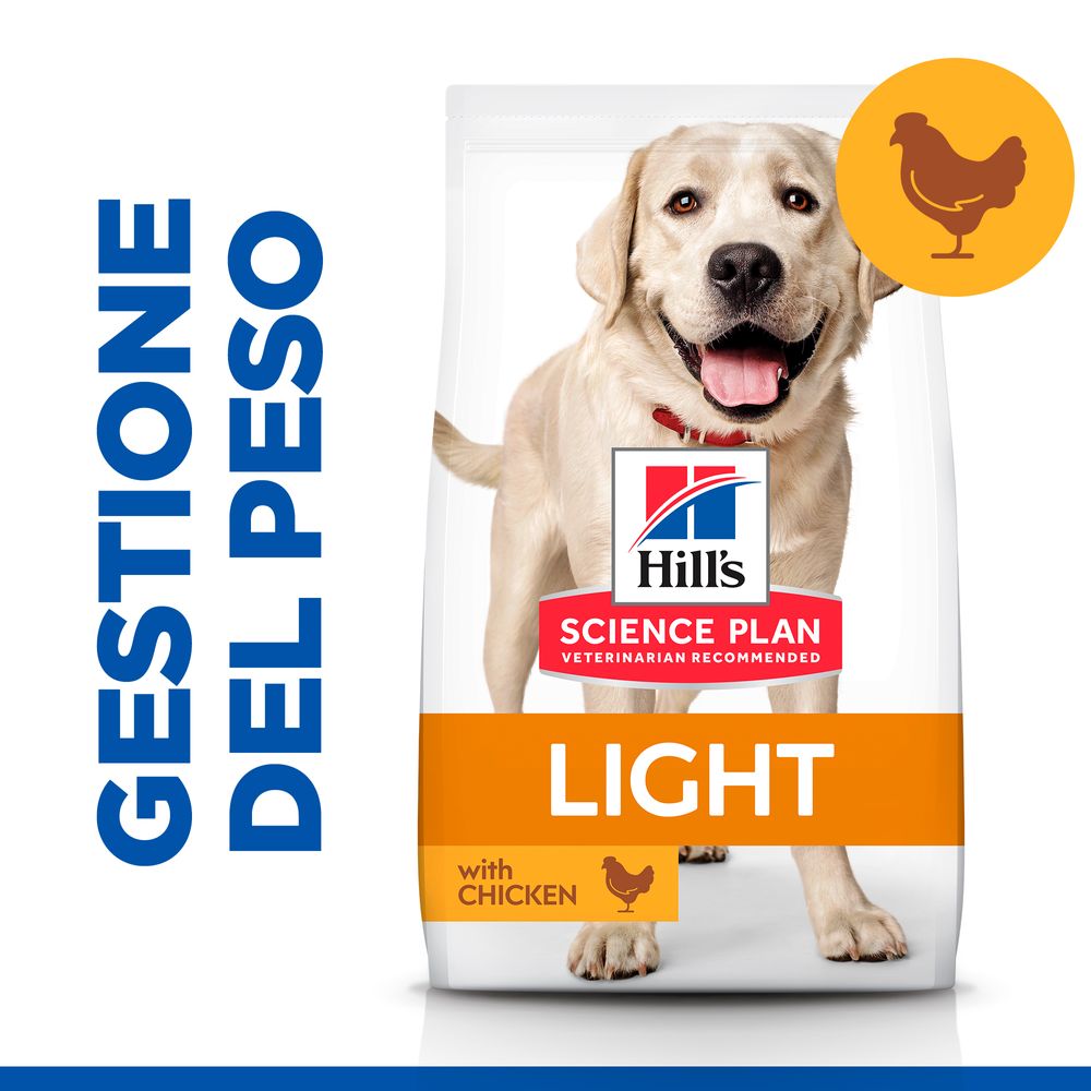 Hill's Science Plan - Hill's Science Plan LIGHT LARGE BREED ADULT ALIMENTO PER CANI con POLLO - Animalmania Store