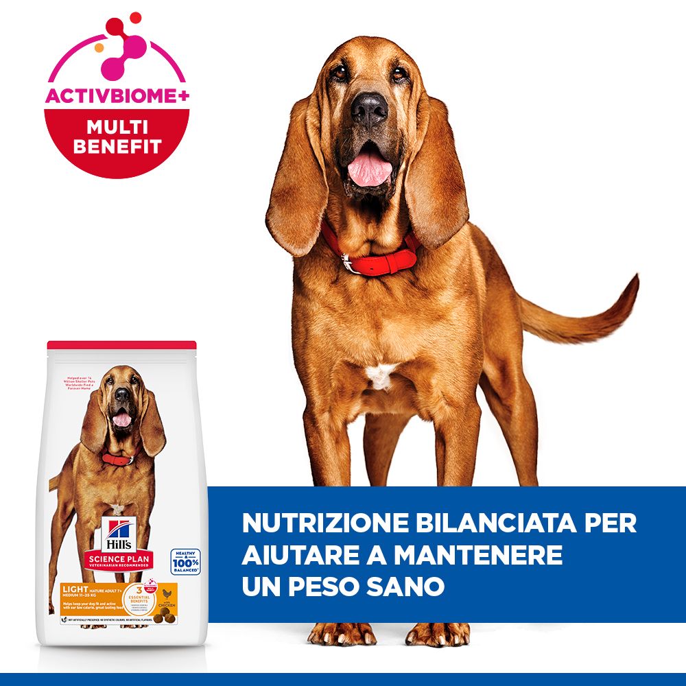 HILL'S SCIENCE PLAN Mature Adult Light Medium Alimento secco per cani al pollo - 14kg