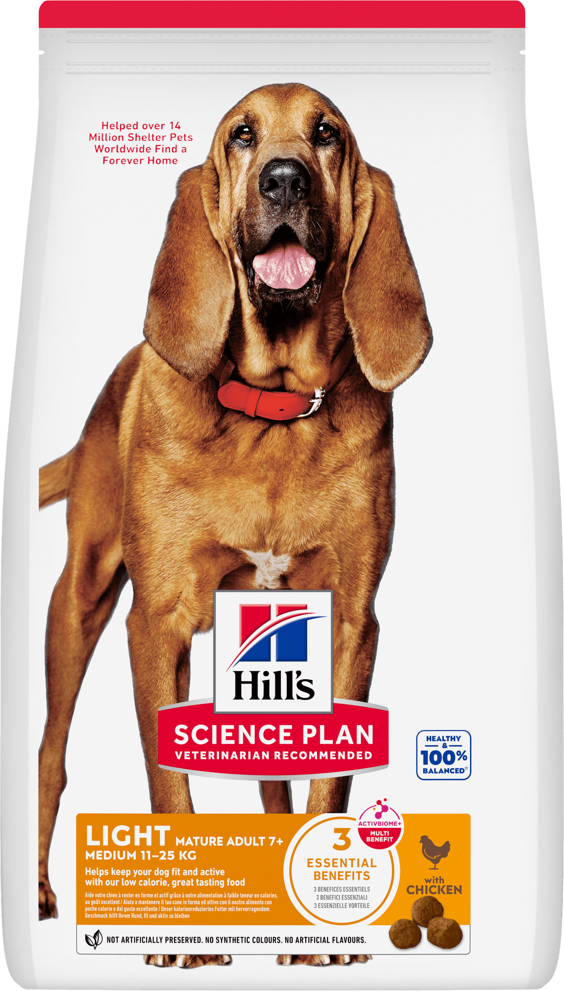 HILL'S SCIENCE PLAN Mature Adult Light Medium Alimento secco per cani al pollo - 14kg