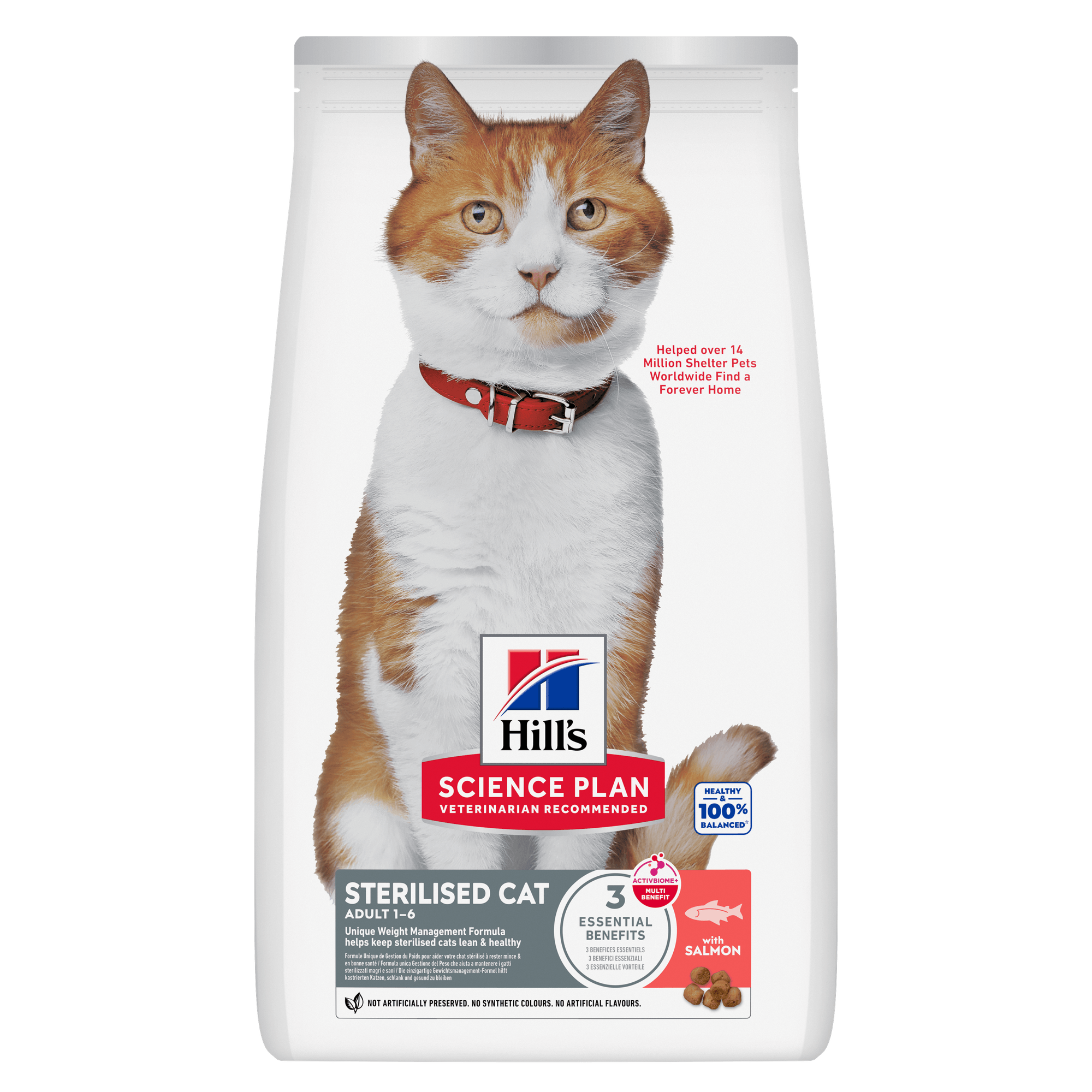 Hill's Science Plan Sterilised Cat Adult Alimento per gatti secco con salmone 10 kg Crocchette