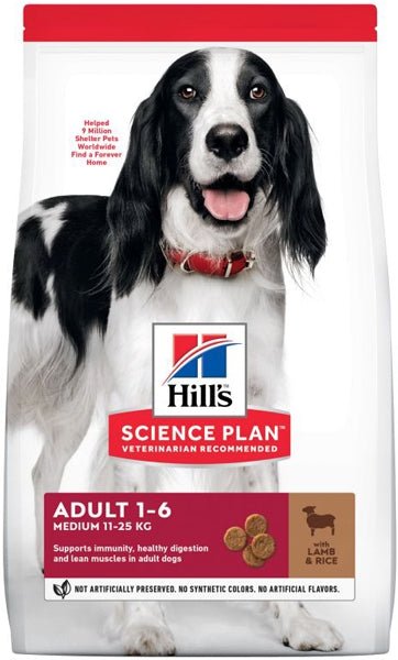 Hill's Science Plan - Adult Medium all'Agnello e Riso da 18 Kg - Animalmania Store