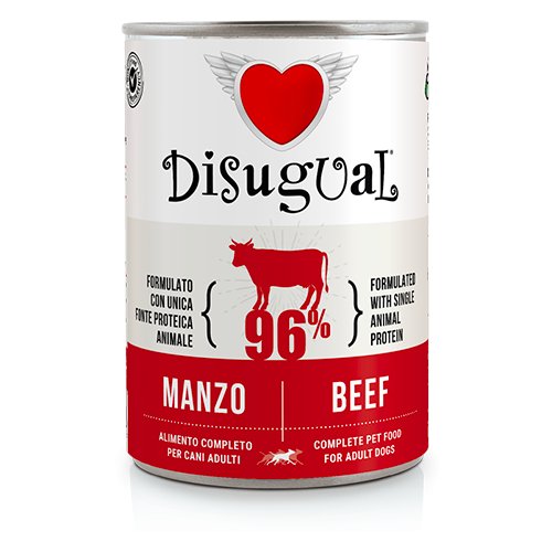 Disugual - Disugual Cane Monoproteico 400 Gr - Animalmania Store