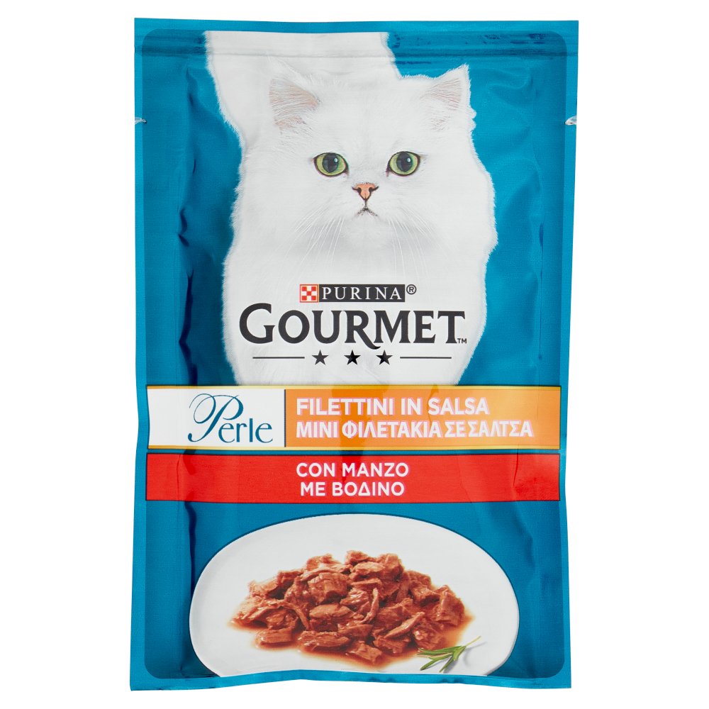 Purina - Purina Gourmet Perle Filettini In Salsa Con Manzo 85gr - Animalmania Store