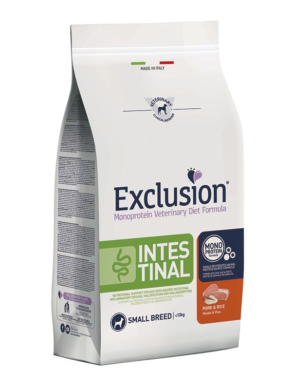 Exclusion Intestinal Cane Taglia Piccola Gusto Maiale E Riso 800 g
