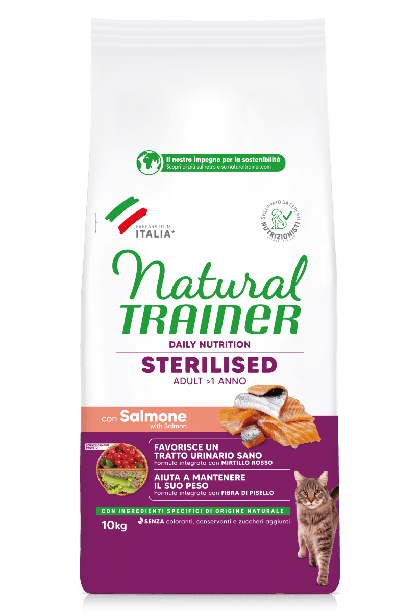 Natural Trainer - Natural Trainer - Daily 10Kg Sterilised Con Salmone - Animalmania Store
