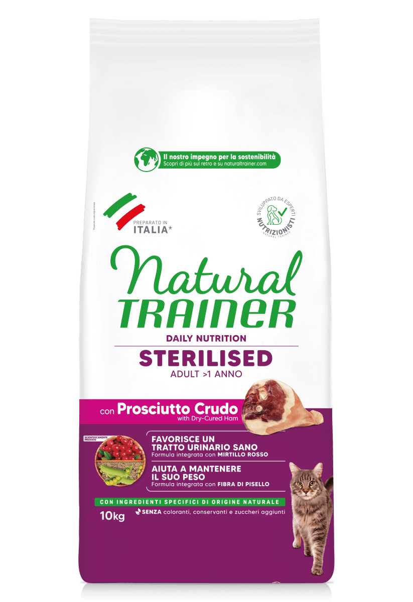 Natural Trainer - Natural Trainer - Daily 10Kg Sterilised Con Prosciutto Crudo - Animalmania Store