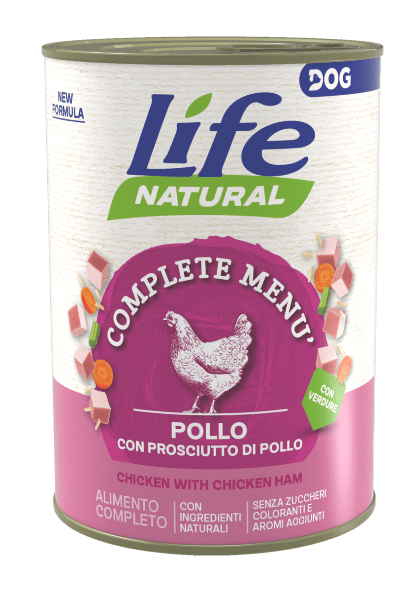 Life Natural - Life Cane Pollo Con Prosciutto Di Pollo - Animalmania Store