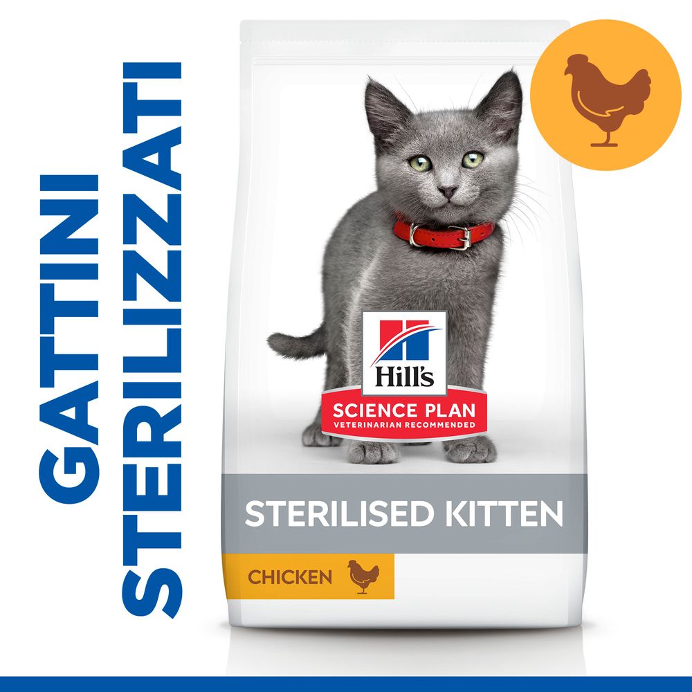 Hill's Science Plan - Hill's Science Plan STERILISED KITTEN ALIMENTO AL POLLO - Animalmania Store