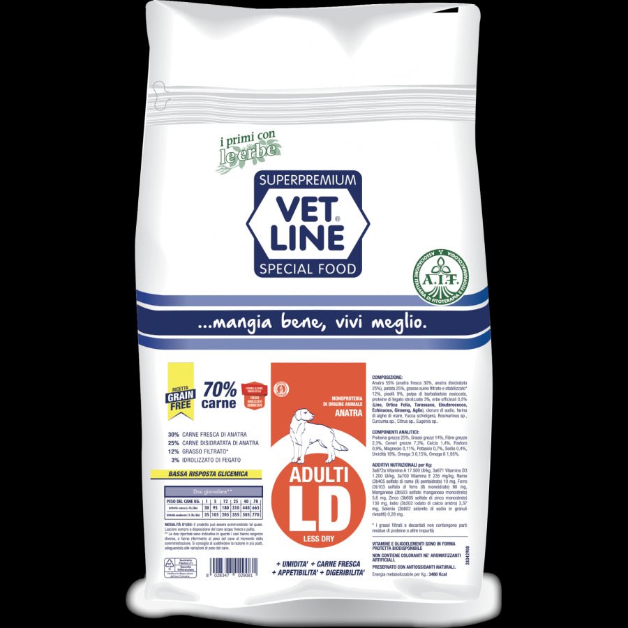 VetLine - Vet Line Adulti Less Dry 800gr - Animalmania Store