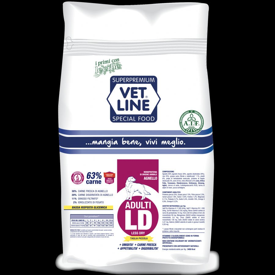 VetLine - Vet Line Adulti Less Dry 800gr - Animalmania Store