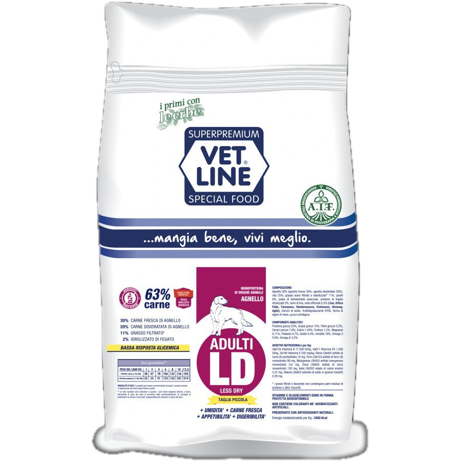 VetLine - Vet Line Adulti Less Dry 800gr - Animalmania Store