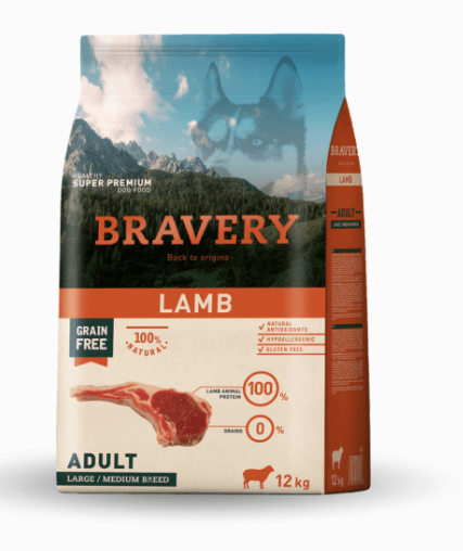 Bravery - BRAVERY 12kg Agnello adulto md/lg - Animalmania Store