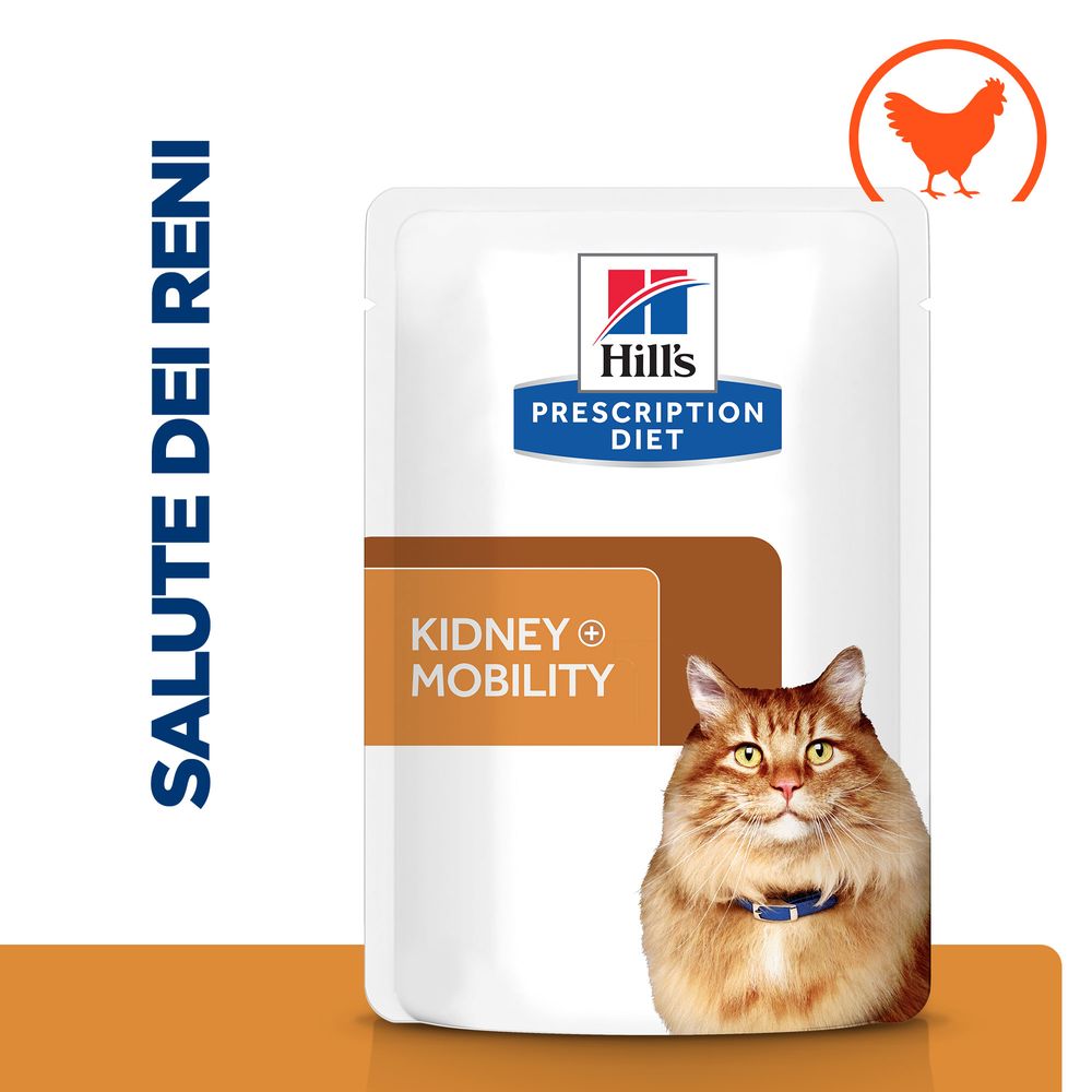 Hill's Science Plan - Hill's Prescription Diet k/d + Mobility alimento per gatti con pollo Multipack 85g x12 - Animalmania Store