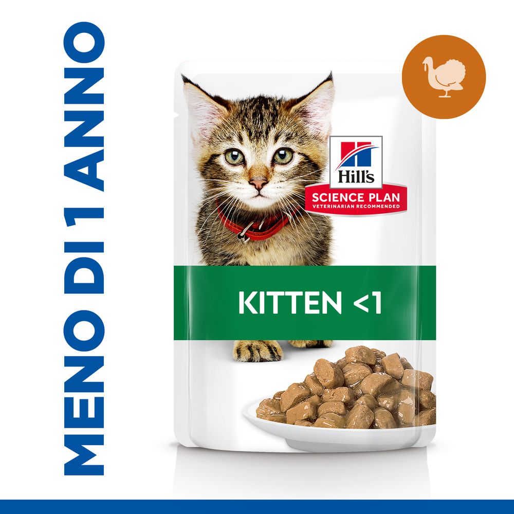 Hill's Science Plan - Hill's Science Plan Kitten Alimento per Gattini con Tacchino Bustina - Animalmania Store