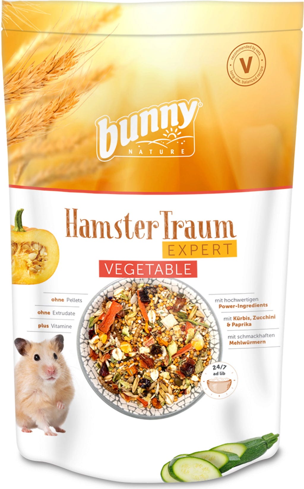 Bunny Sogno per Criceti Expert Vegetable 500 g, mangime per criceti
