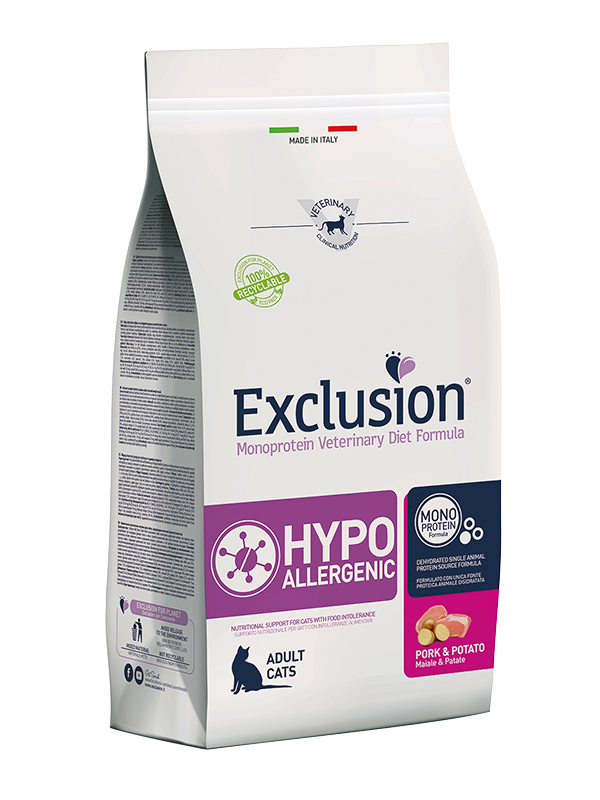 Exclusion Monoprotein Diet Formula Gatto Hypoallergenic Pork & Potato