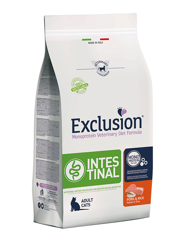 Exclusion Monoprotein Diet Formula Gatto Intestinal Pork & Rice Conf. 1.5 Kg