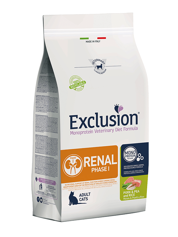 Exclusion - Exclusion Mp Diet Formula Ga Renal Phase 1 Pork & Pea And Rice - Animalmania Store