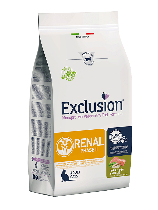 Exclusion - Exclusion Mp Diet Formula Ga Renal Phase 2 Pork & Pea And Rice - Animalmania Store