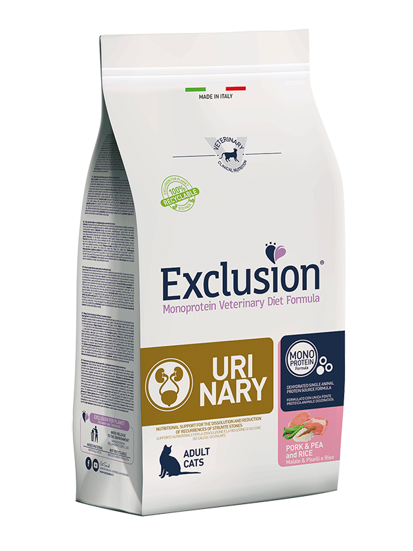 Exclusion Monoprotein Diet Formula Gatto Urinary Pork & Pea And Rice Conf. 1.5 Kg