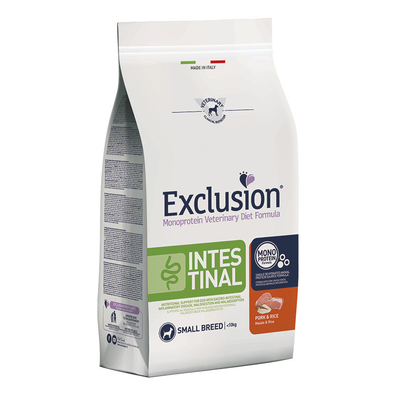 Exclusion Intestinal Cane Taglia Piccola Gusto Maiale E Riso 800 g
