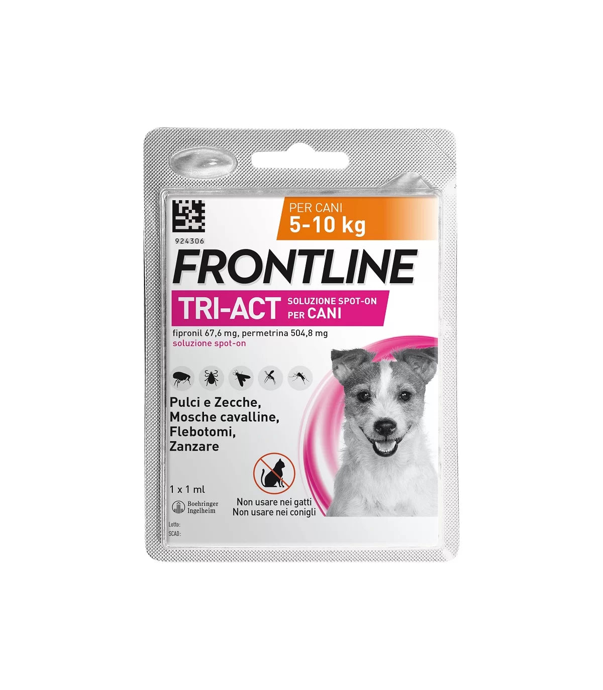 Frontline Tri-Act 1 Pip 5-10 Kg 1 Ml